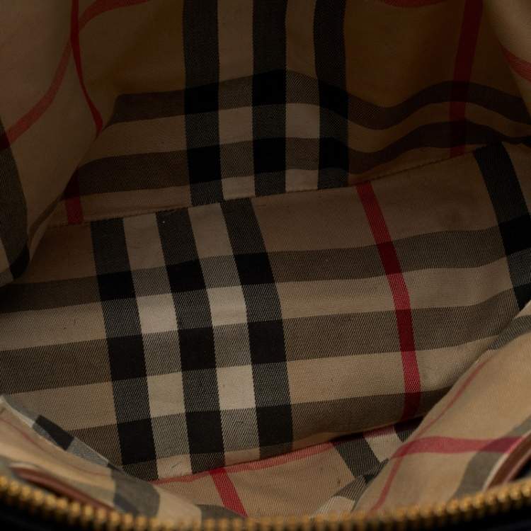 Pre Owned Burberry Dark Brown Leather Orchard Satchel