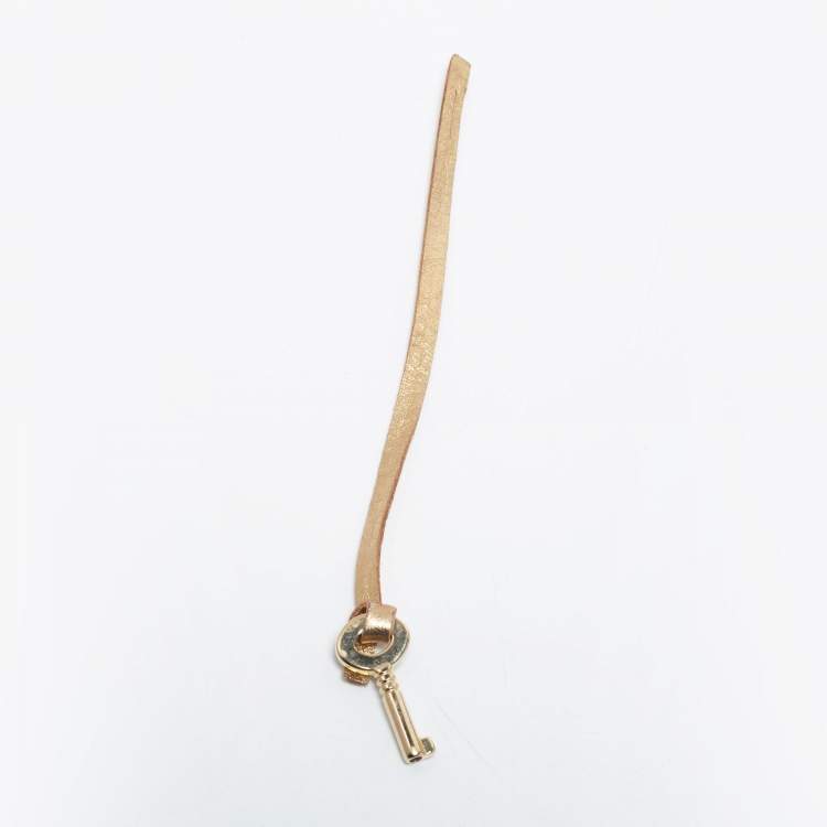 Pre Owned Burberry Metallic Gold Woven Haymarket check PVC and Leather Small Thornley Satchel