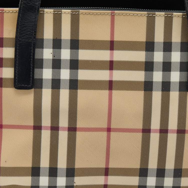 Pre Owned Burberry Multicolor House Check PVC Tote