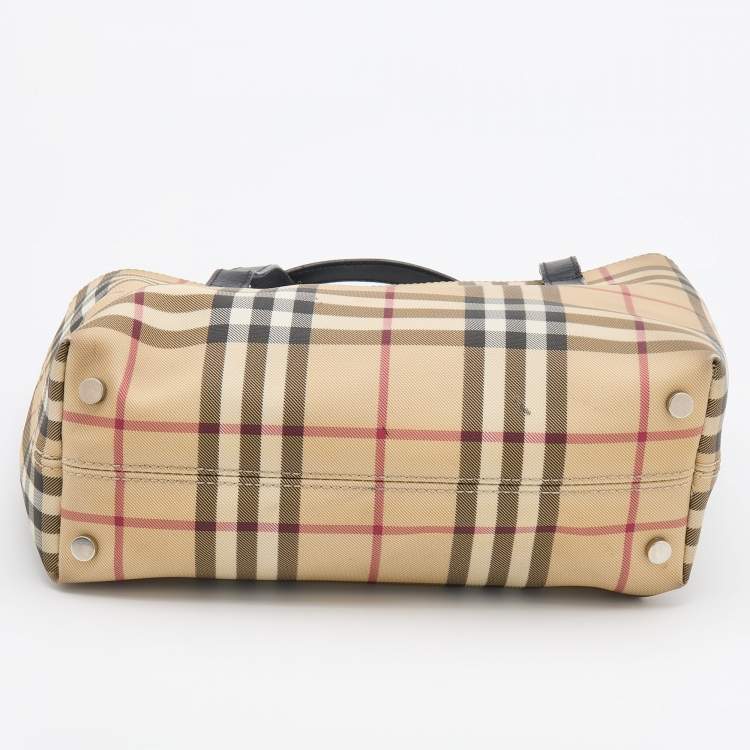 Pre Owned Burberry Multicolor House Check PVC Tote