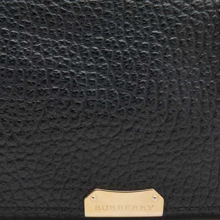 Pre Owned Burberry Black Leather Mildenhall Shoulder Bag
