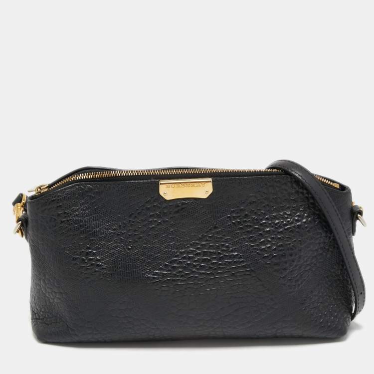 Burberry Black Grained Leather Chichester Crossbody Bag Burberry