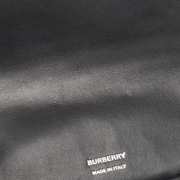 Pre Owned Burberry Black Leather Robin Crossbody Bag