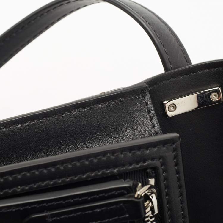Pre Owned Burberry Black Leather Robin Crossbody Bag