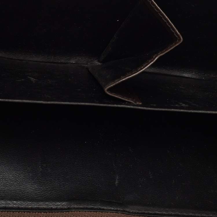 Pre Owned Burberry Beige/Brown Haymarket Check Pvc and Leather Continental Wallet