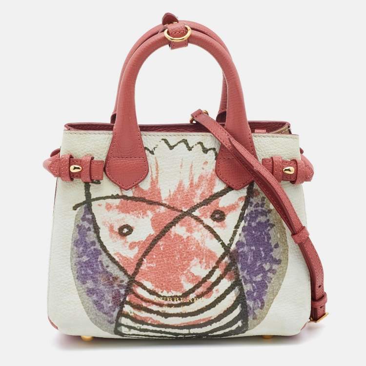 Burberry Multicolor Printed Leather Banner Tote Burberry