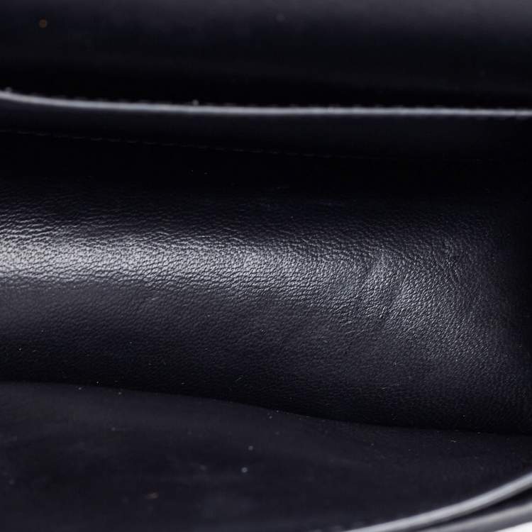 Pre Owned Burberry Black Leather TB Bum Chain Belt Bag