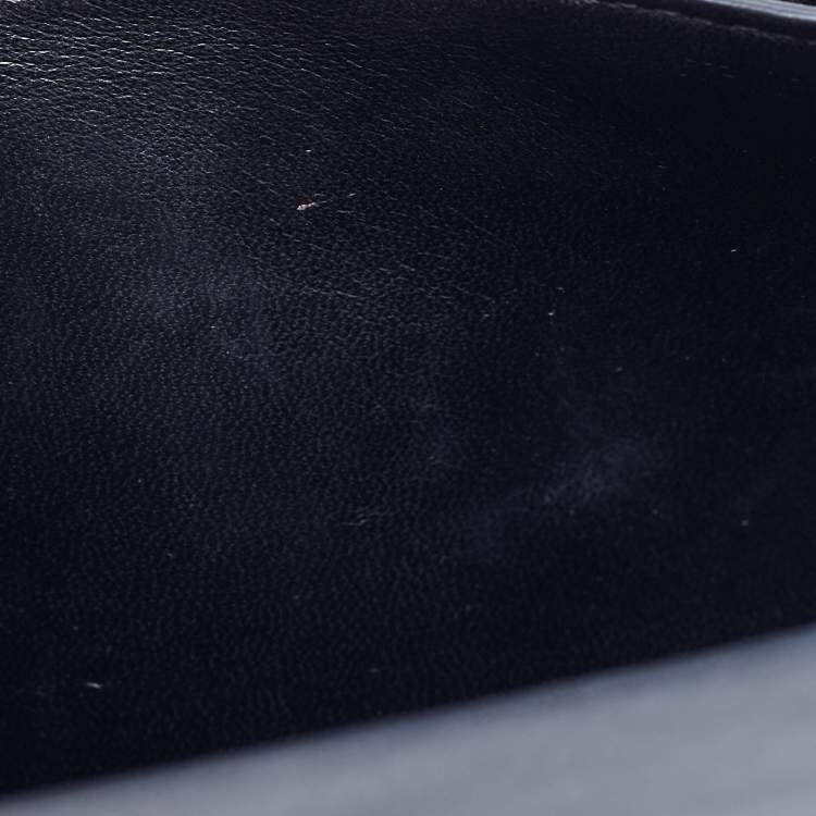 Pre Owned Burberry Black Leather TB Bum Chain Belt Bag