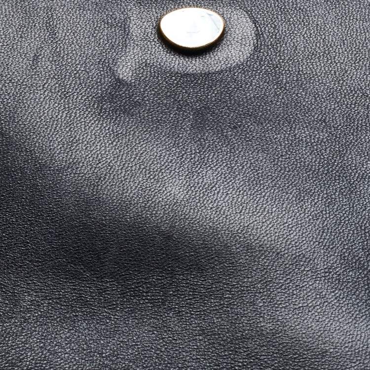 Pre Owned Burberry Black Leather TB Bum Chain Belt Bag