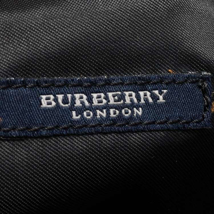 Pre Owned Burberry Beige/Brown Nova Check Nylon Tote