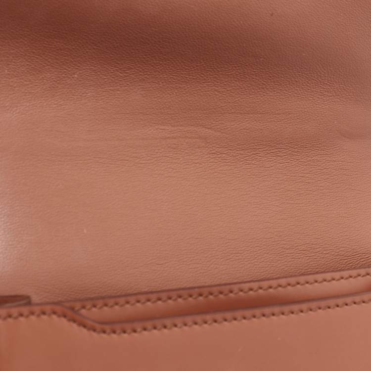 Pre Owned Burberry Brown Leather Mini TB Belt Bag