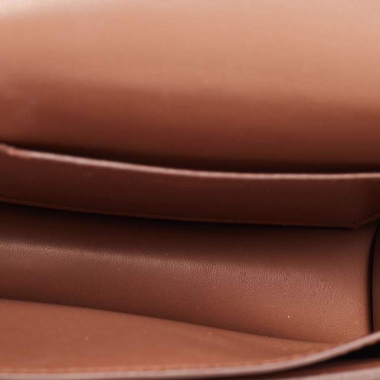 Pre Owned Burberry Brown Leather Mini TB Belt Bag
