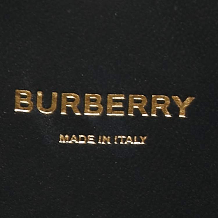 Pre Owned Burberry Black Studded Leather Olympia Clutch