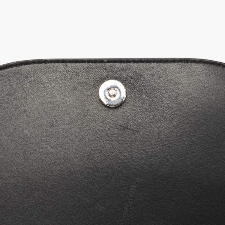 مملوكة مسبقًا Burberry Grey/Black Canvas and Leather Small Olympia Shoulder Bag