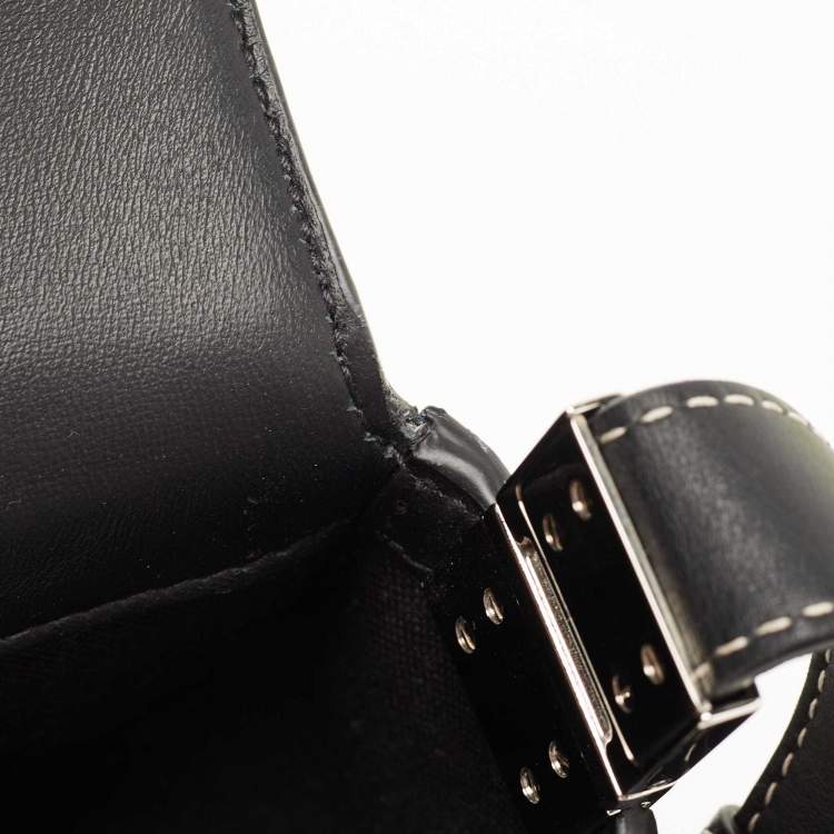 مملوكة مسبقًا Burberry Grey/Black Canvas and Leather Small Olympia Shoulder Bag