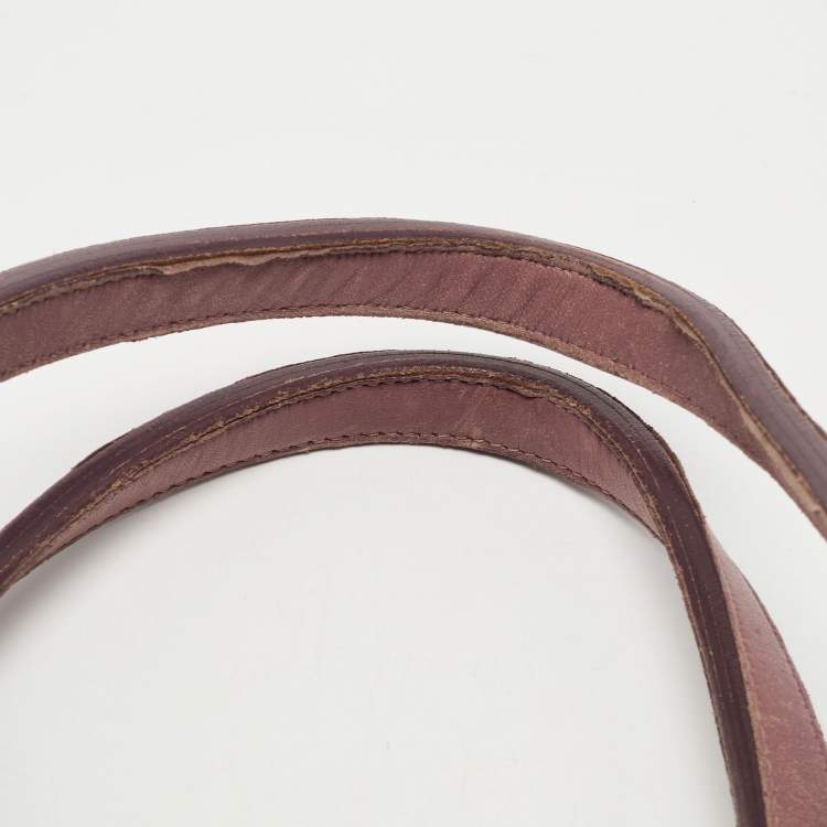 مملوكة مسبقًا Burberry Old Rose Leather Ruffled Leather Lowry Tote