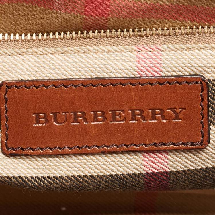 Pre Owned Burberry Ombre Brown Leather Abbott Shoulder Bag
