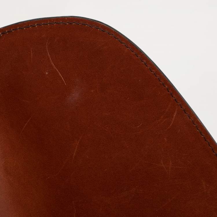 Pre Owned Burberry Ombre Brown Leather Abbott Shoulder Bag