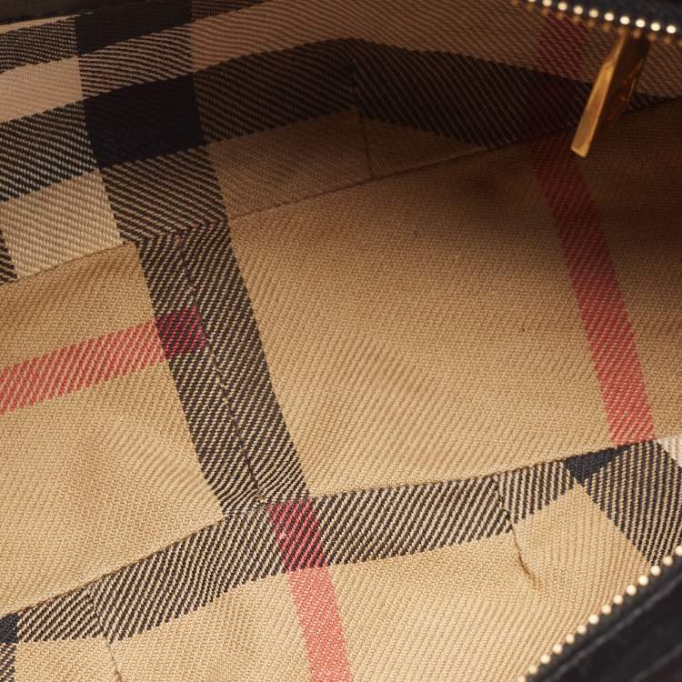 Pre Owned Burberry Black Leather Dutton Crossbody Bag