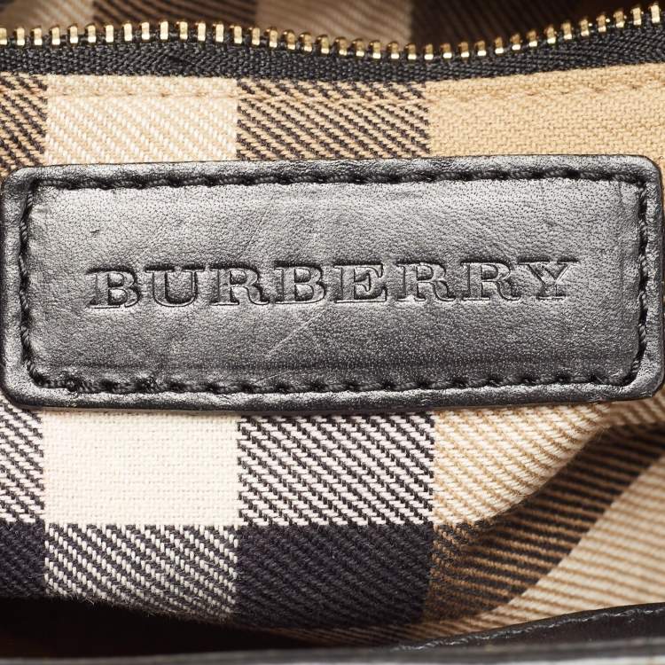 Pre Owned Burberry Black Leather Dutton Crossbody Bag