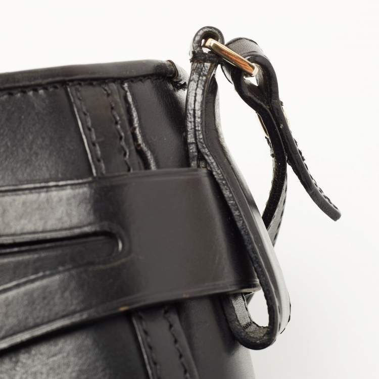 Pre Owned Burberry Black Leather Dutton Crossbody Bag