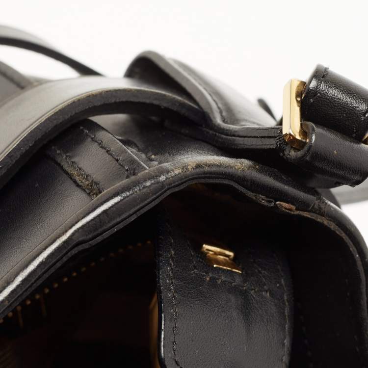 Pre Owned Burberry Black Leather Dutton Crossbody Bag