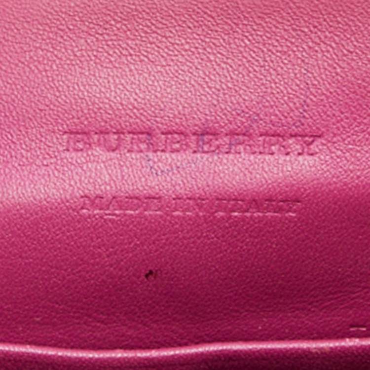 Pre Owned Burberry Beige/Pink Horseferry Check Canvas and Leather Peyton Crossbody Bag