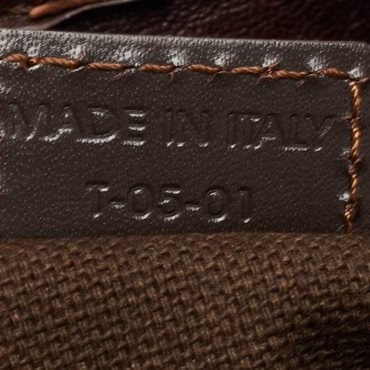 Pre Owned Burberry Burgundy/Beige Haymarket Check Fabric Hobo