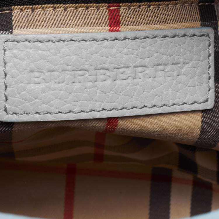 Pre Owned Burberry Light Blue Leather Leah Crossbody Bag