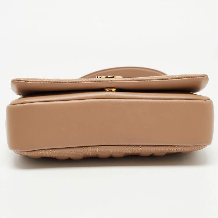 Pre Owned Burberry Beige Quilted Leather Small Lola Shoulder Bag