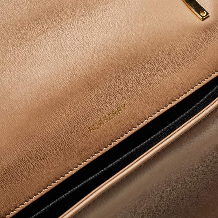 Pre Owned Burberry Beige Quilted Leather Small Lola Shoulder Bag