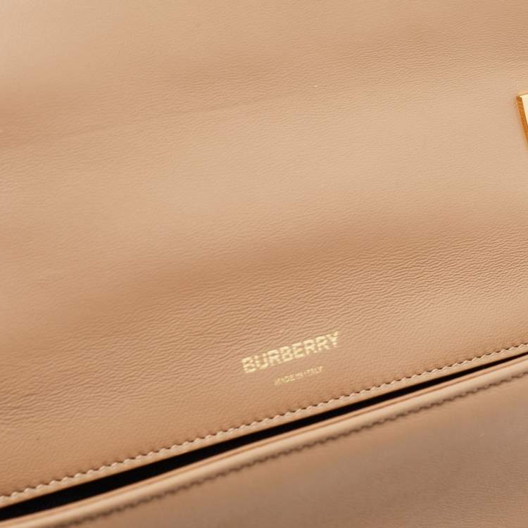 Pre Owned Burberry Beige Quilted Leather Small Lola Shoulder Bag