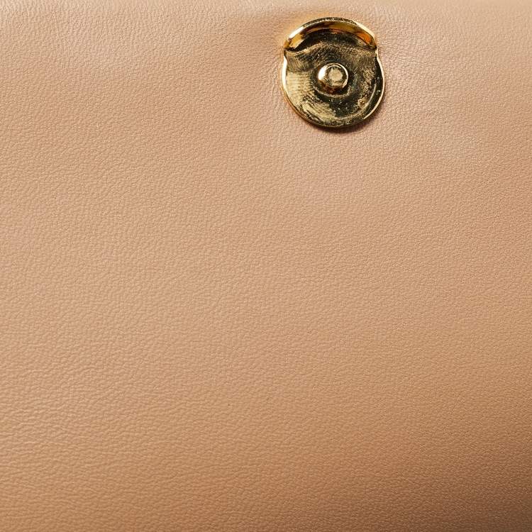 Pre Owned Burberry Beige Quilted Leather Small Lola Shoulder Bag