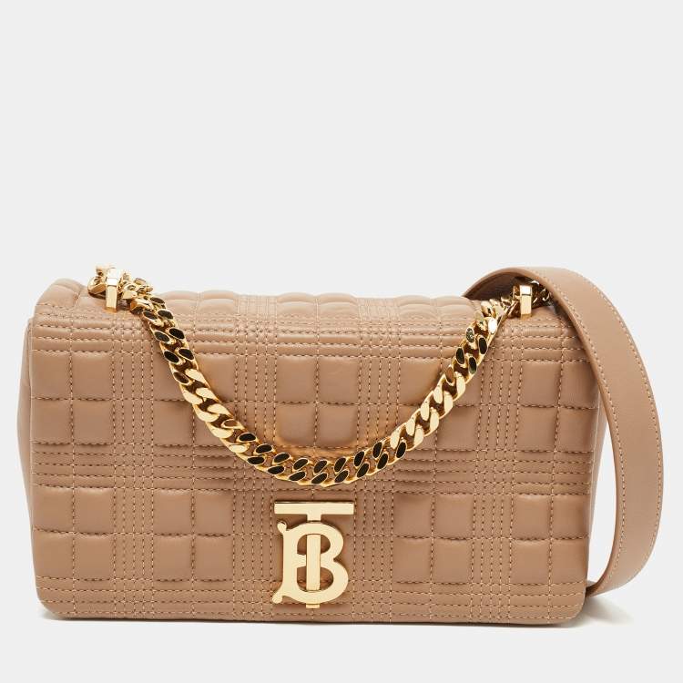 Burberry Beige Quilted Leather Small Lola Shoulder Bag Burberry
