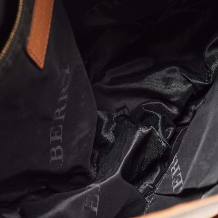 Pre Owned Burberry Brown Leather Small Bridle Dutton Hobo