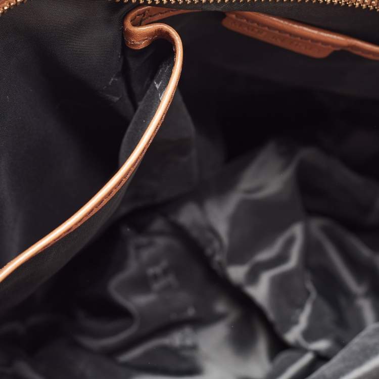 Pre Owned Burberry Brown Leather Small Bridle Dutton Hobo