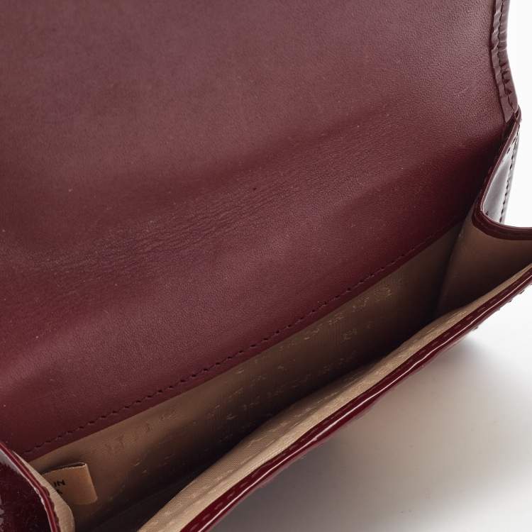 Pre Owned Burberry Novacheck PVC and Patent Leather Flap French Wallet