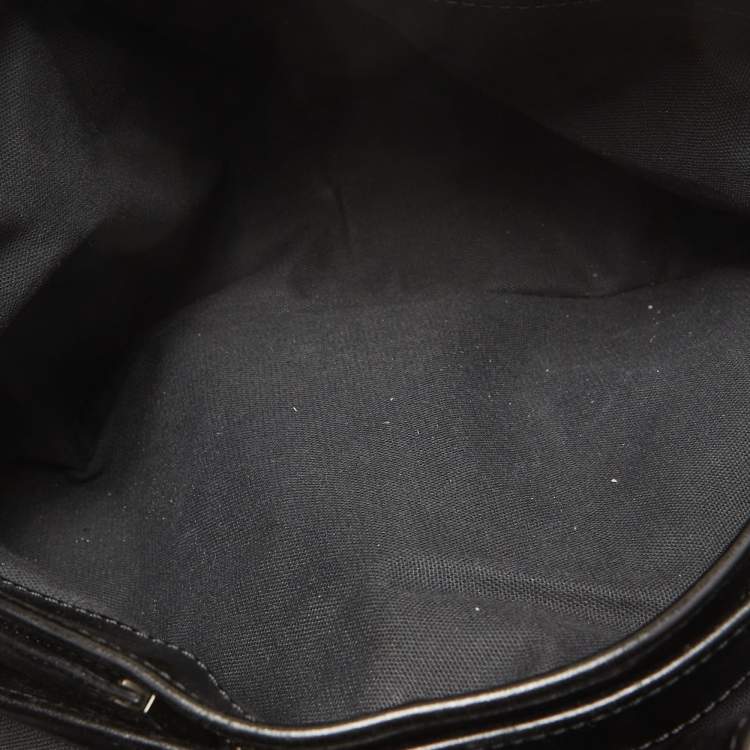 Pre Owned Burberry Black House Check Fabric and Leather Large Rowan Studded Tote