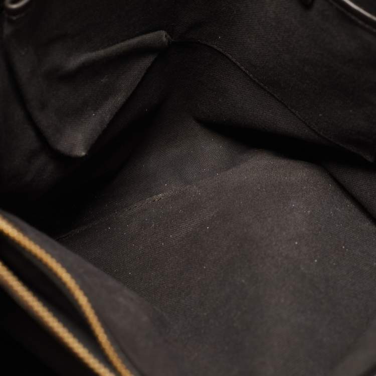 Pre Owned Burberry Beige/Dark Brown Haymarket Check Coated Canvas And Leather Multi Chain Tote