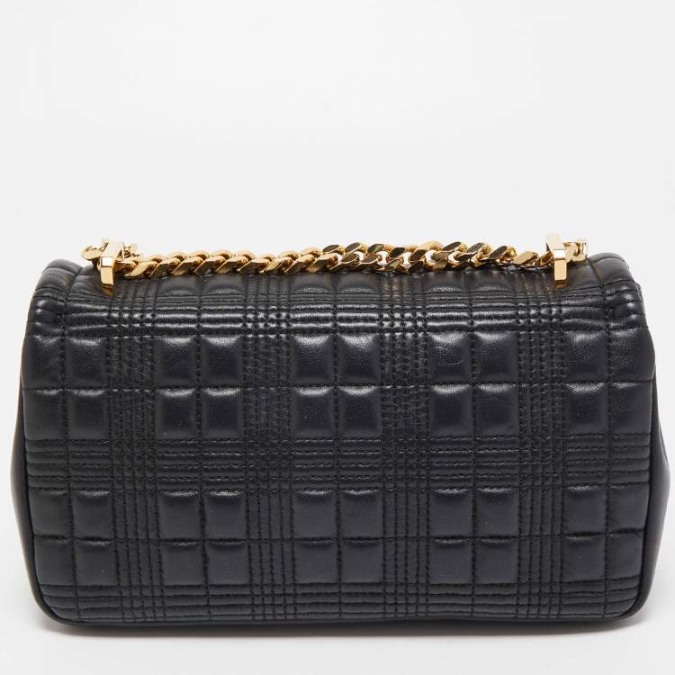 Pre Owned Burberry Black Quilted Leather Small Lola Shoulder Bag