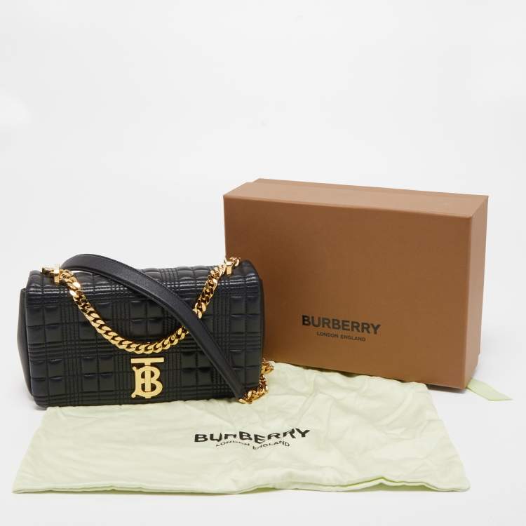 Pre Owned Burberry Black Quilted Leather Small Lola Shoulder Bag