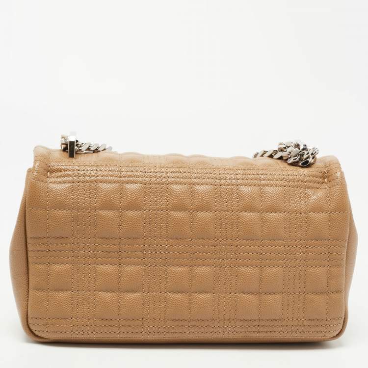 Pre Owned Burberry Beige Quilted Leather Small Lola Shoulder Bag