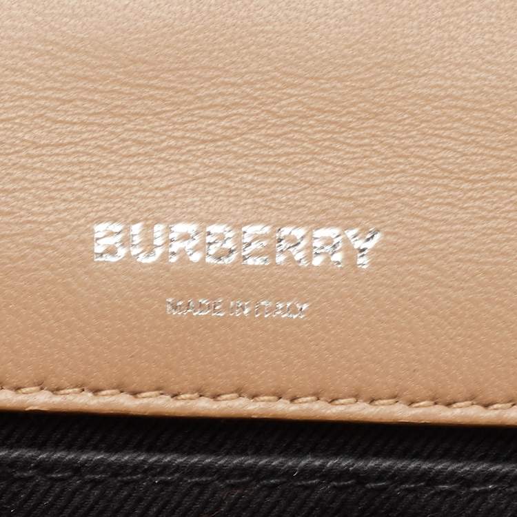 Pre Owned Burberry Beige Quilted Leather Small Lola Shoulder Bag