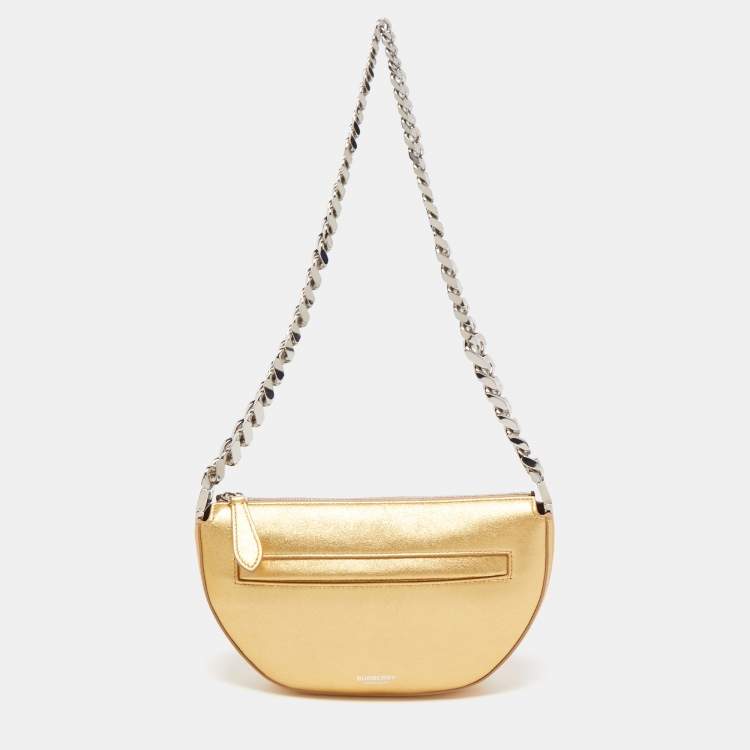 Burberry Gold Leather Mini Olympia Chain Bag Burberry | The Luxury Closet