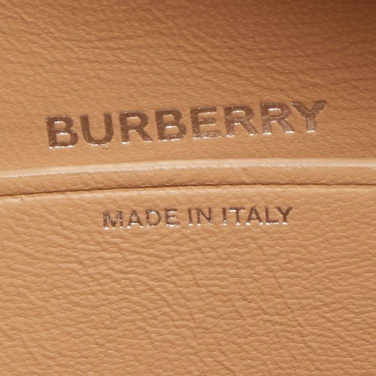 Pre Owned Burberry Gold Leather Mini Olympia Chain Bag