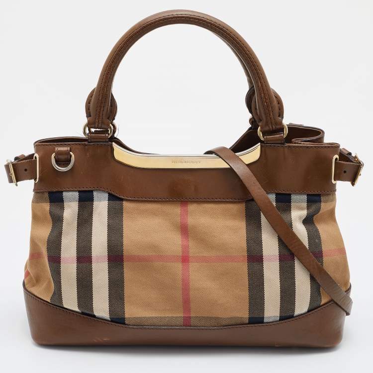 Burberry Bowling Check Canvas Mini Bag In Vintage Check Beige