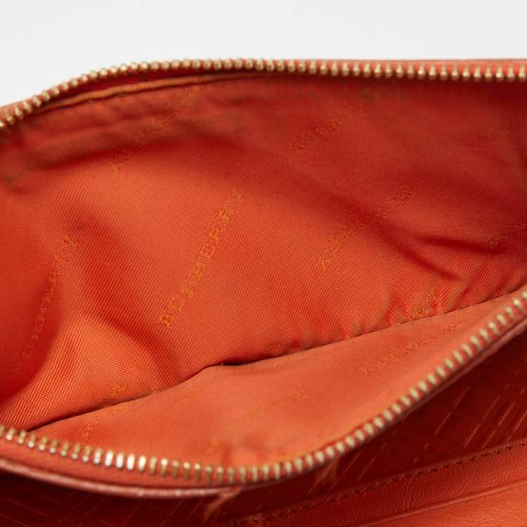 Pre Owned Burberry Magenta Patent Leather Constantine Continental Wallet