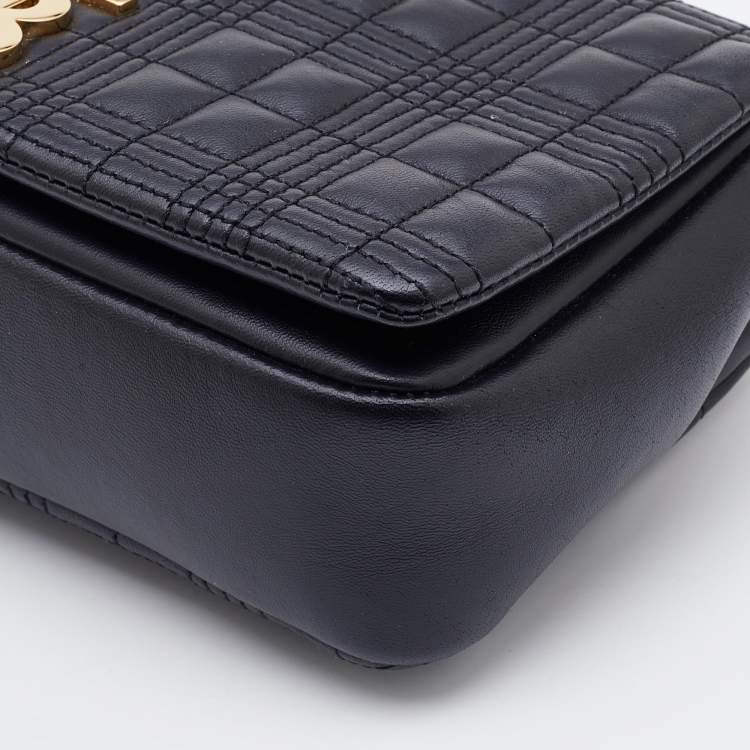 Pre Owned Burberry Black Quilted Leather Small Lola Shoulder Bag