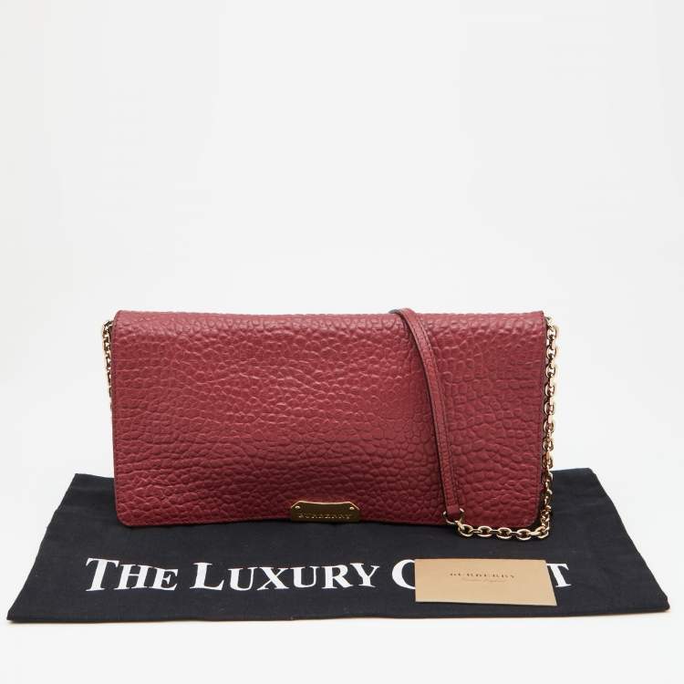 Pre Owned Burberry Pink Leather Mildenhall Shoulder Bag