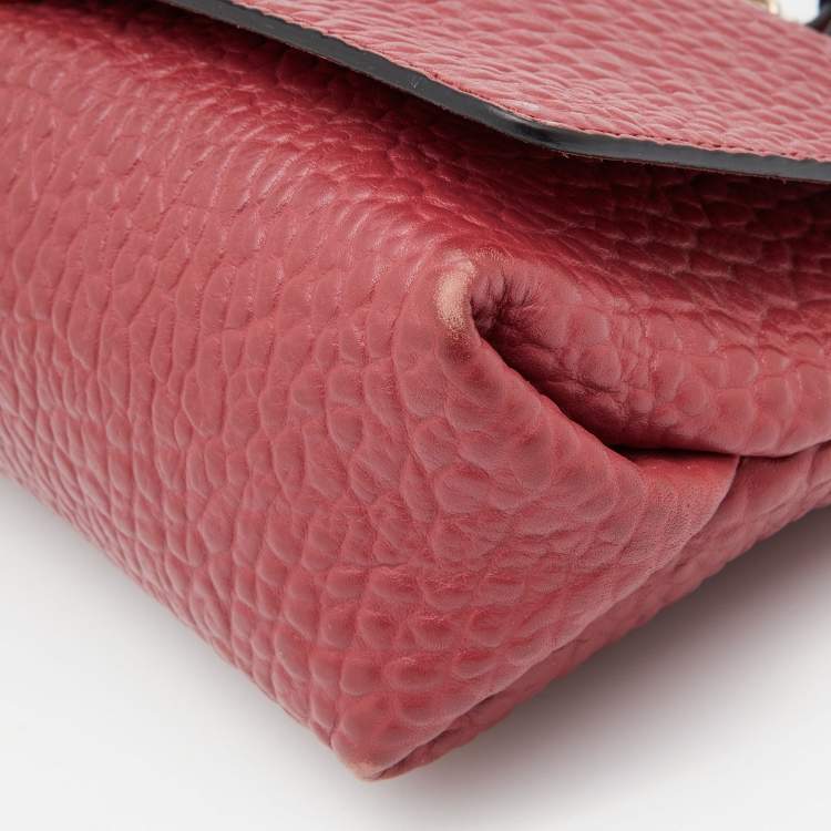 Pre Owned Burberry Pink Leather Mildenhall Shoulder Bag